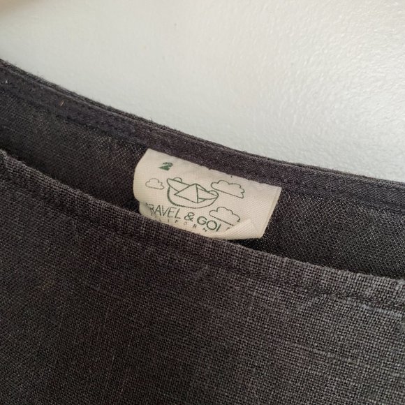 Black linen tunic dress - Gravel and Gold - Picture 2 of 4